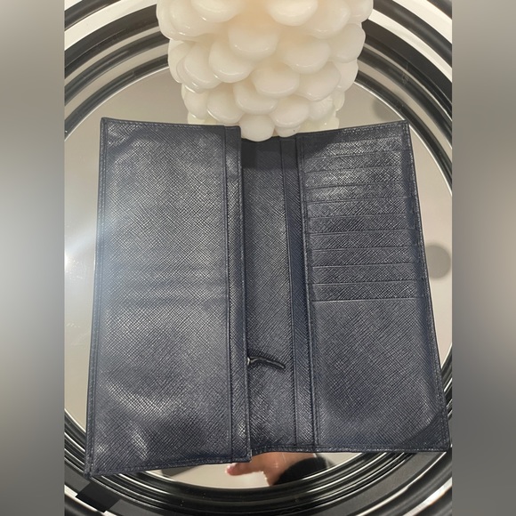 Authentic PRADA Men's Saffiano Leather Bi-Fold Long Wallet- Black - Picture 12 of 14